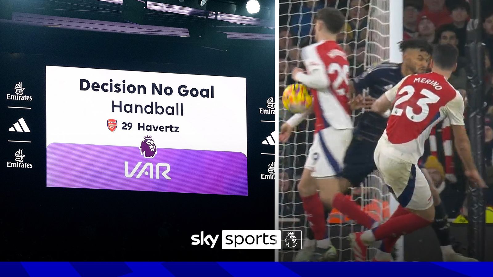 ¿Momento clave en la carrera por el título? VAR anula gol tardío del Arsenal por mano