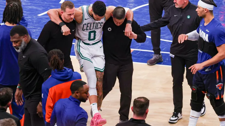 Lesión de Jayson Tatum en partido Celtics vs. Knicks
